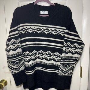 Black and White Eyelash Sweater